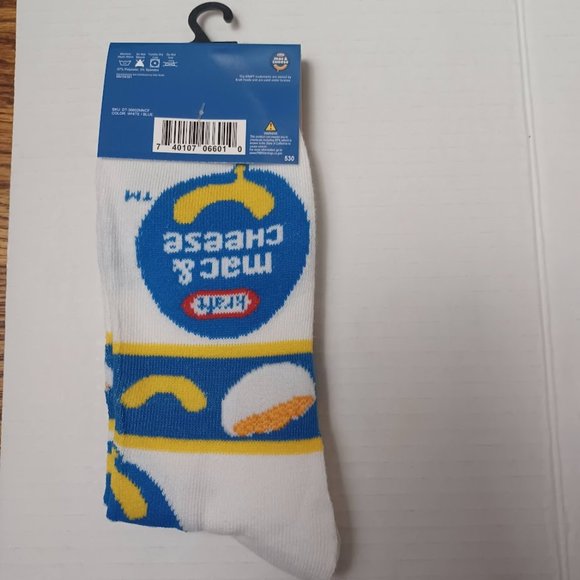 Kraft Mac & Cheese Crew Socks NEW Size Mens 6-12 Novelty -1 Pair -Quirky Logo - Picture 5 of 9
